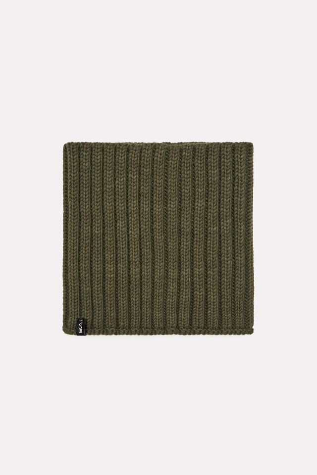 Scaldacollo Uomo verde militare BKA con maglia a coste larghe