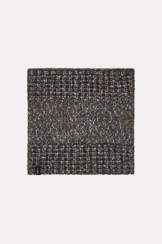 Scaldacollo Uomo black in maglia melange misto lana.