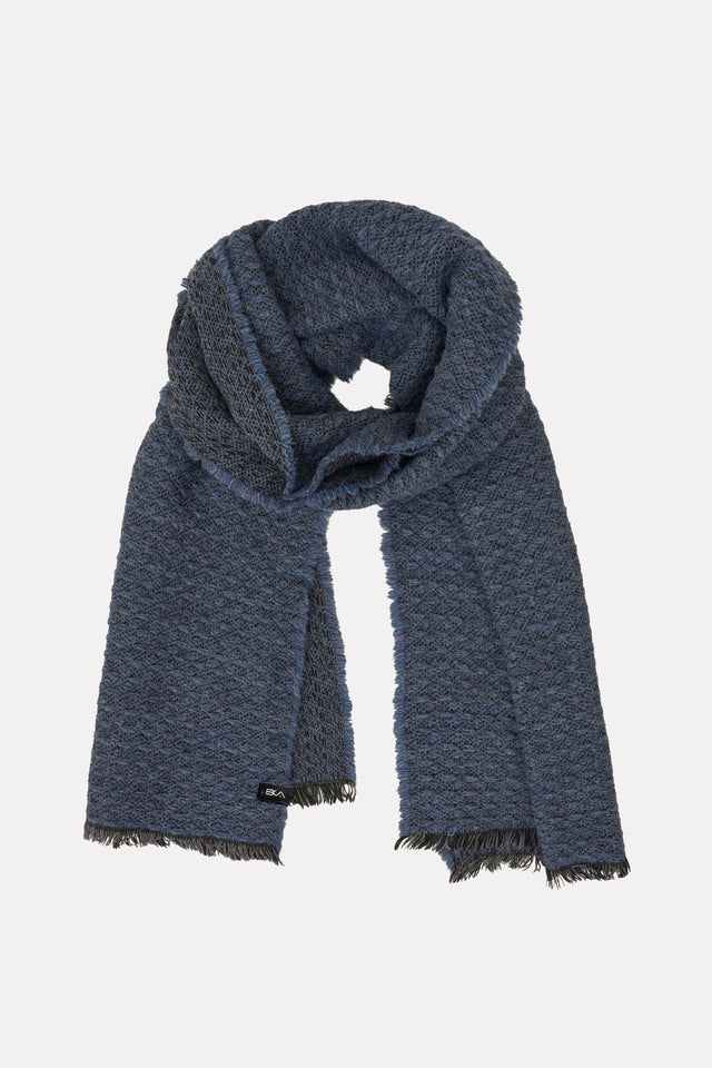 Sciarpa Uomo Alberto denim. Made in Italy.