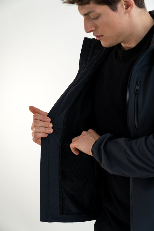 Felpa Uomo tecnica con zip e cappuccio