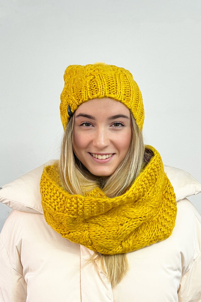 Berretto Donna Janis Rock Eco Pon giallo