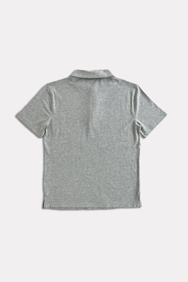 Zip Polo grigia BKA in Cotone Elasticizzato - retro