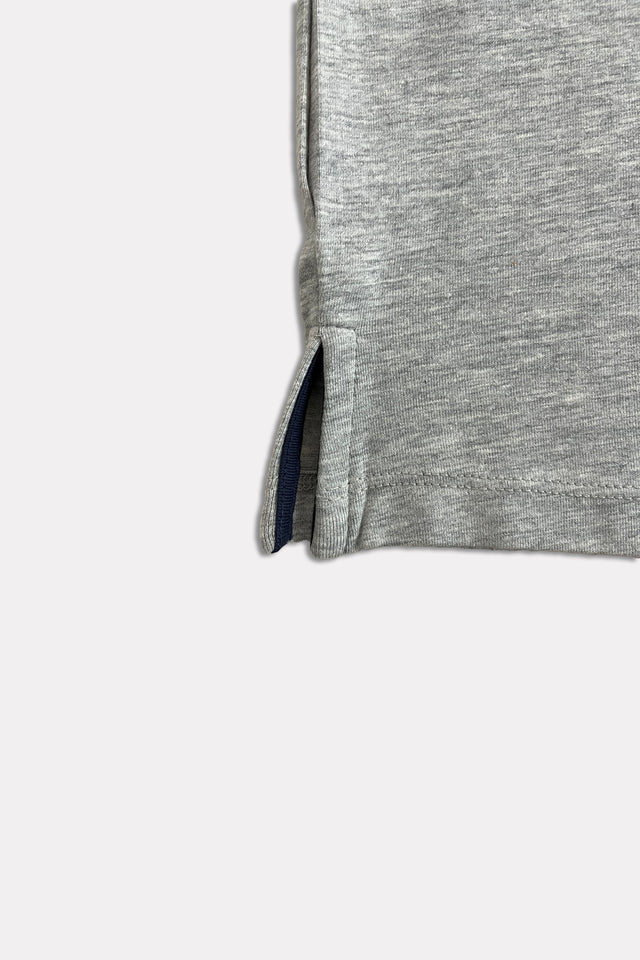 Zip Polo grigia BKA in Cotone Elasticizzato - dettaglio