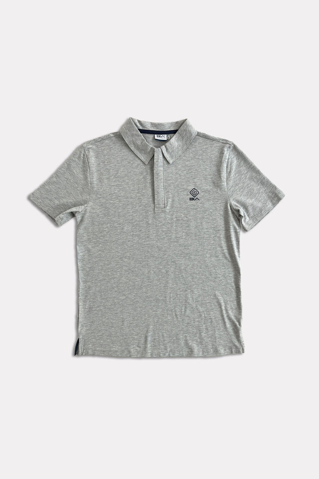 Zip Polo grigia BKA in Cotone Elasticizzato