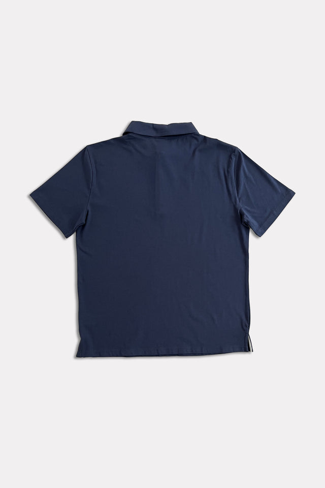 Zip Polo blu BKA in Cotone Elasticizzato - retro