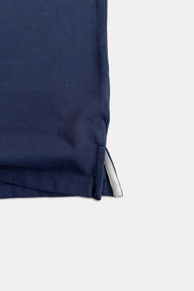 Zip Polo blu BKA in Cotone Elasticizzato - dettaglio