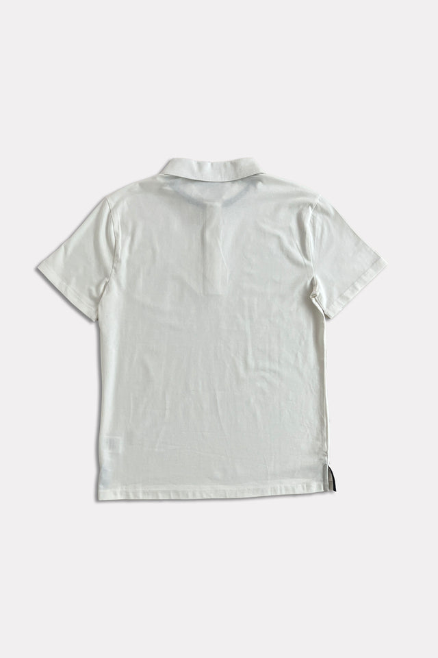 Zip Polo bianca BKA in Cotone Elasticizzato - retro