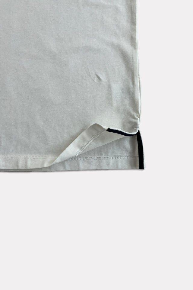 Zip Polo bianca BKA in Cotone Elasticizzato - dettaglio