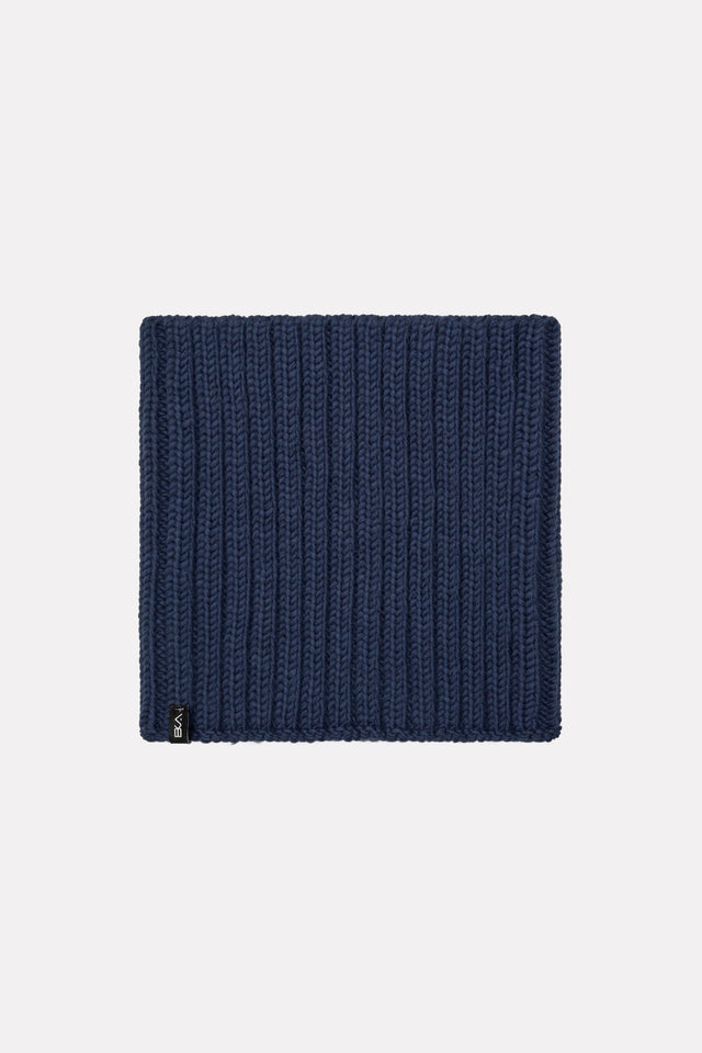 Scaldacollo Uomo blu navy BKA con maglia a coste larghe