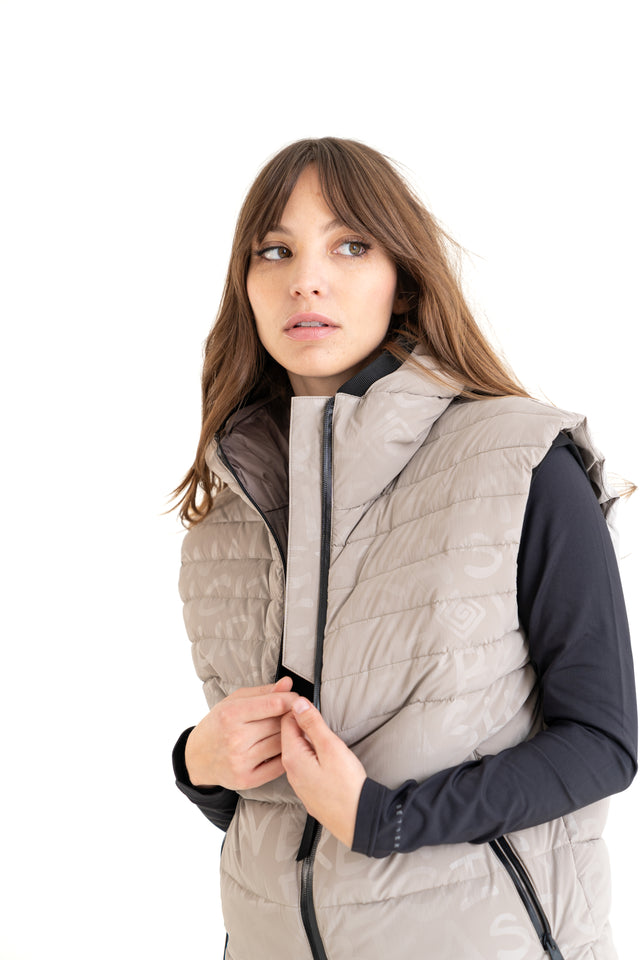 Gilet Donna Lungo Holiday Print