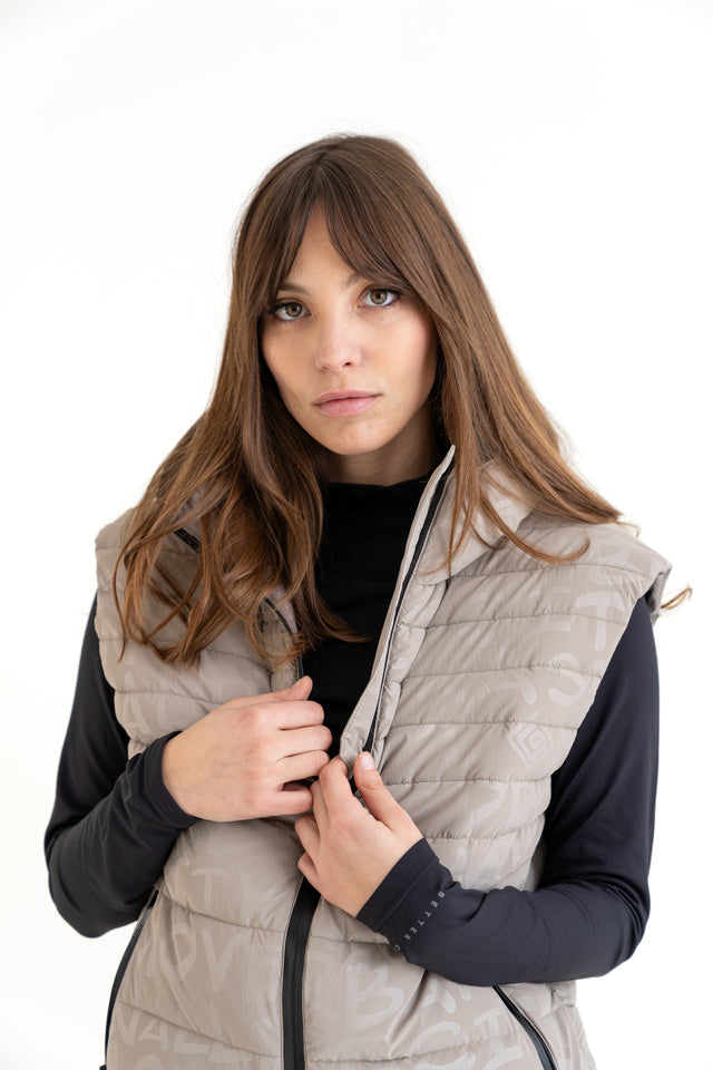 Gilet Donna Lungo Holiday Print