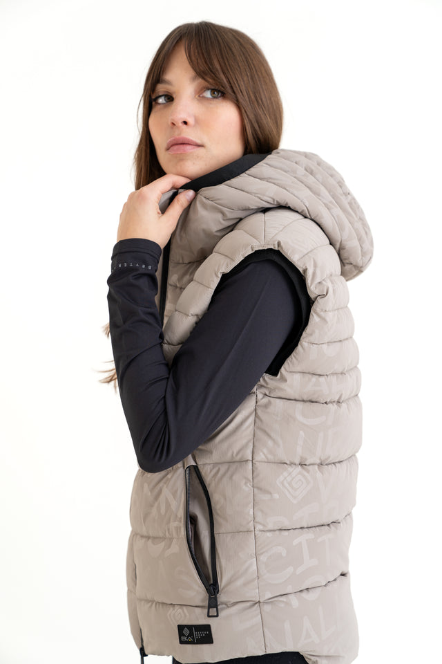 Gilet Donna Lungo Holiday Print