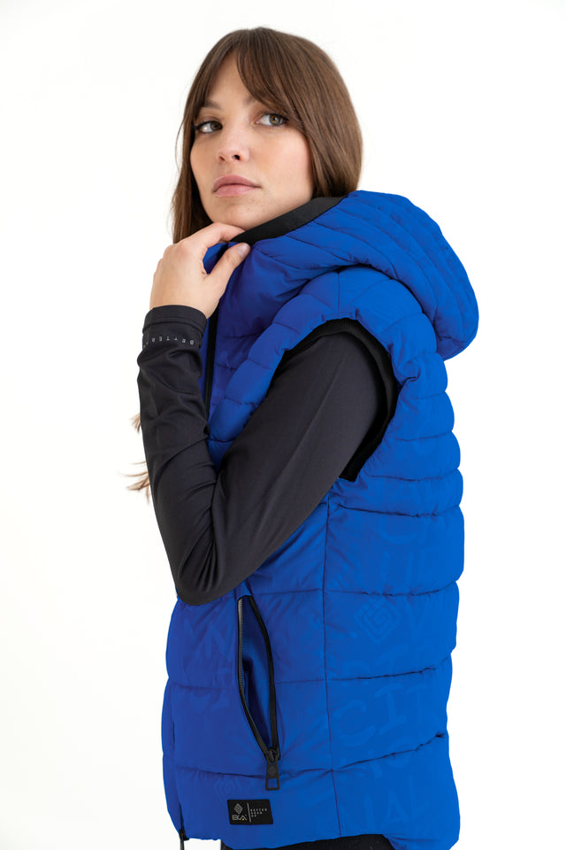 Gilet Donna Lungo Holiday Print