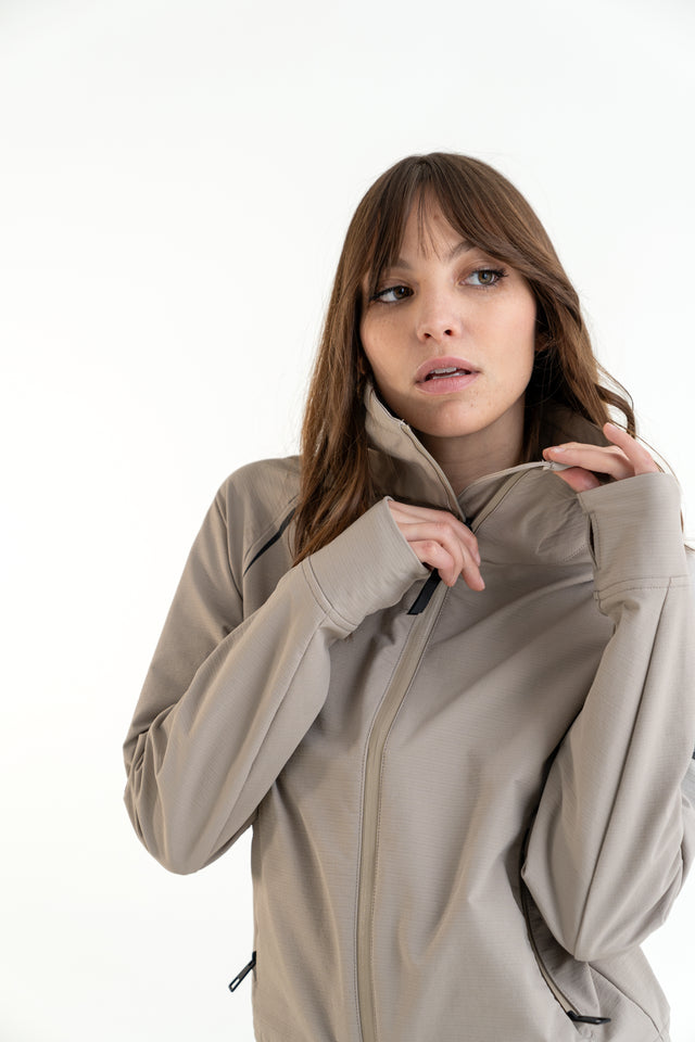 Felpa Donna tecnica con zip