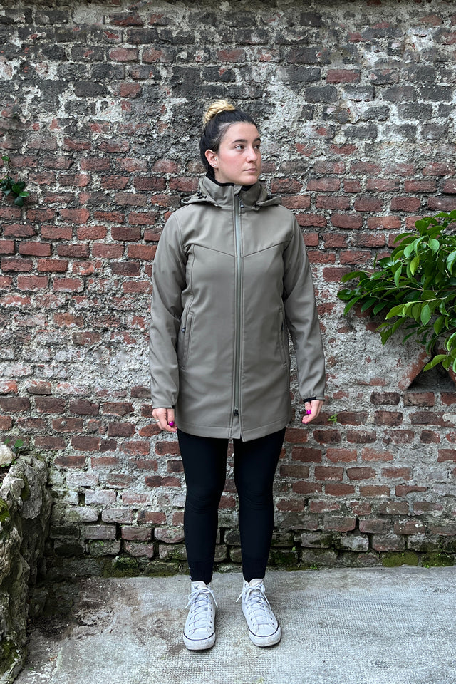 Giacca Donna Softshell Long - verde militare
