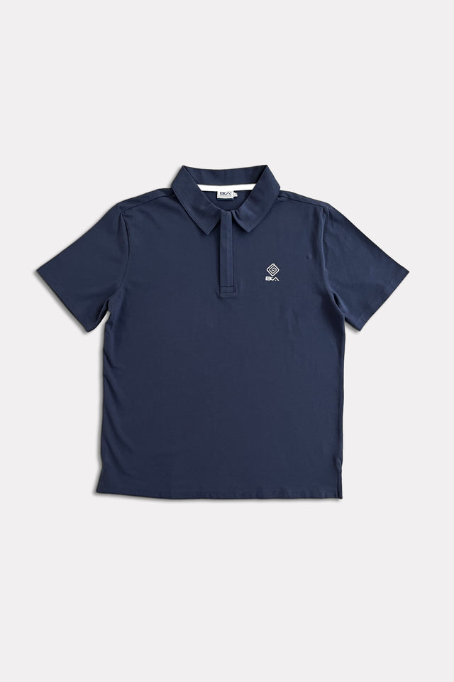 Zip Polo blu BKA in Cotone Elasticizzato